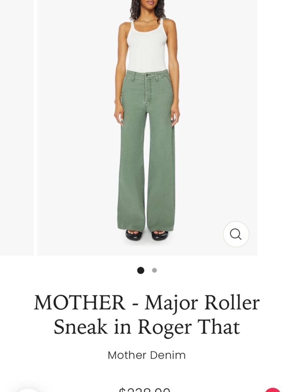 MOTHER Olive Trousers